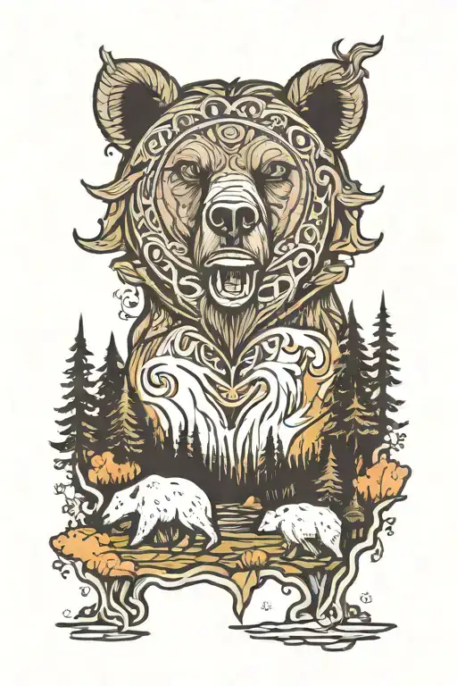 Norse Bear Forest Landscape