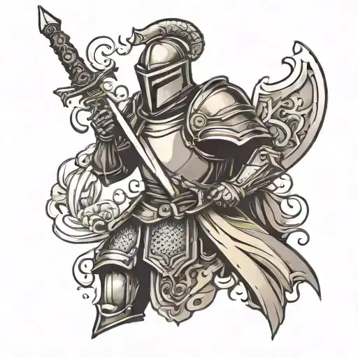 Knight Holding A Sword