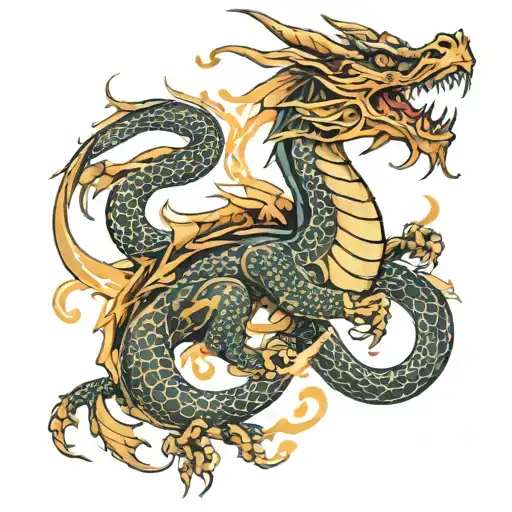 Dragon With Lighting