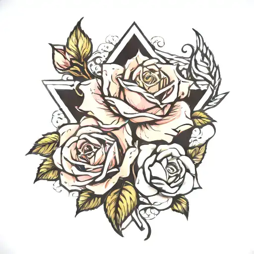 Rose With Family As Stem