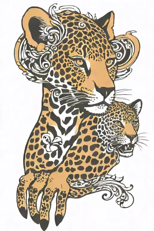 Leopard Print Makeup Paw Prints Music