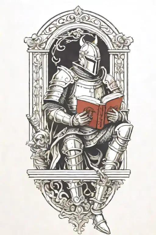Knight Reading A Book