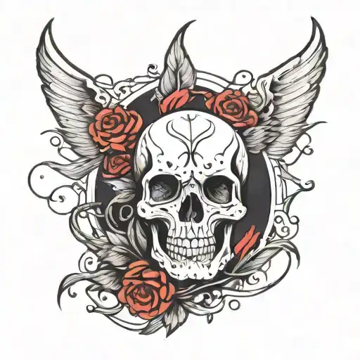 Skeleton Funny Line Art