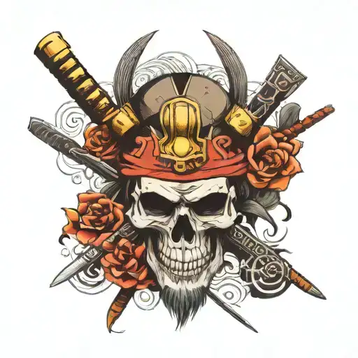 Samurai And Skull
