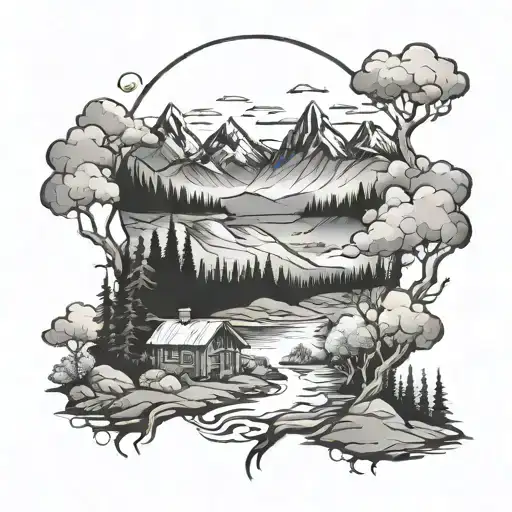 Western Mountains Landscape