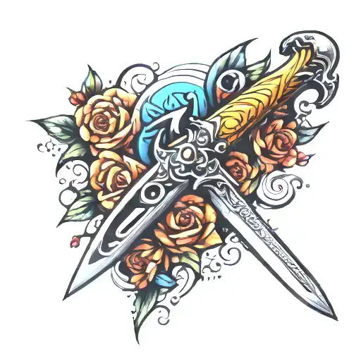 Feminine Dagger With Curvy Blade