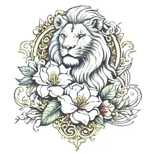 Magnolia And Lion