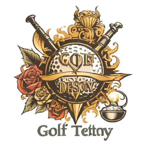 Golf Tattoo Implementing Destiny Word Written