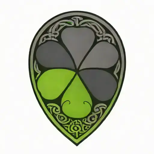 Celtic Four Leaf Clover Tattoo Inspired Design