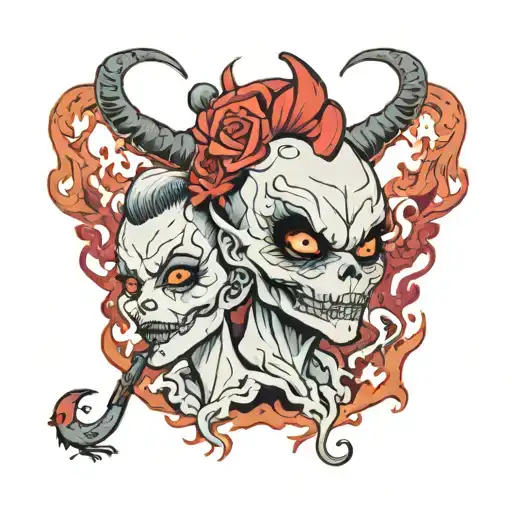 Demon Chick And Smoke Coming