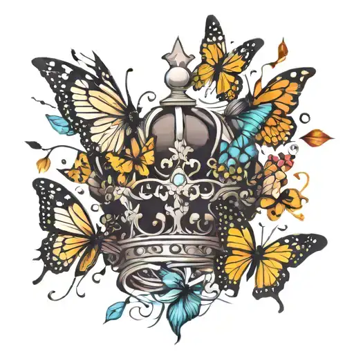 Crown Made Of Butterflies