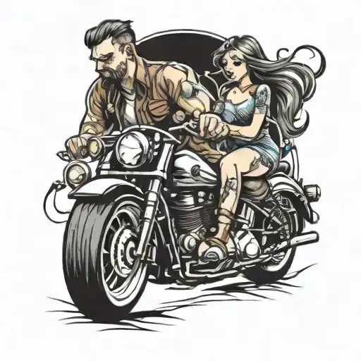 Father Daughter Motorcycle