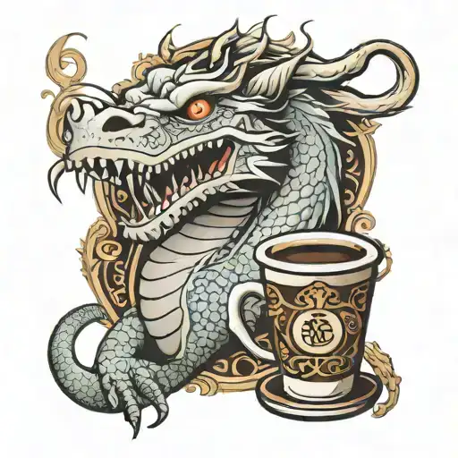 Coffee Dragon Cigarret Un Mouth