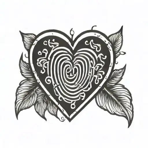 Finger Print Love Heart