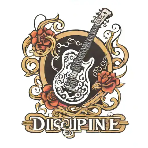 Discipline With A Music Logo Combined Together