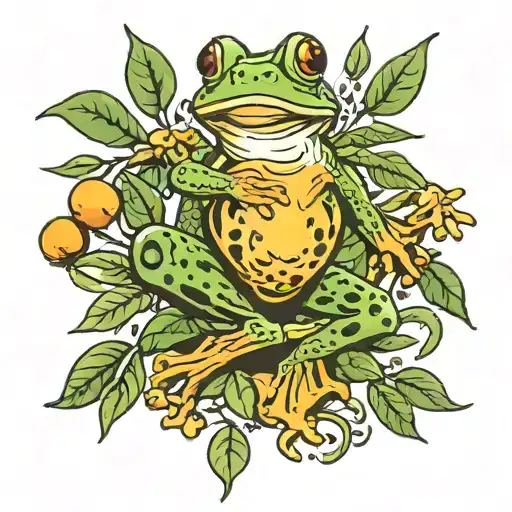 Frog Catching Olive Branch