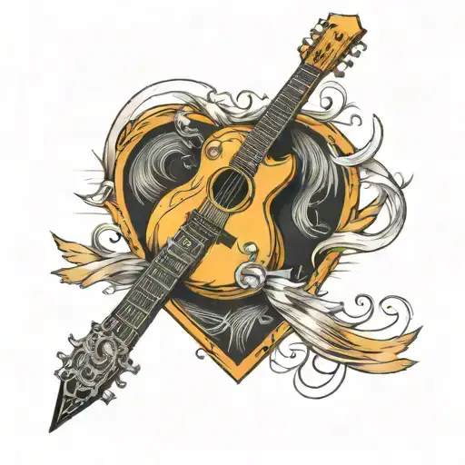 Guitar And Pencil In 1 Unique Designe