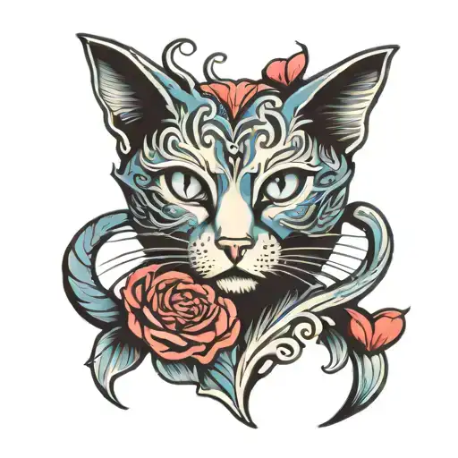 Cat Paste Shape And Heart Shaped Pad