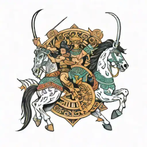 Sagittarius And Mayan Warrior