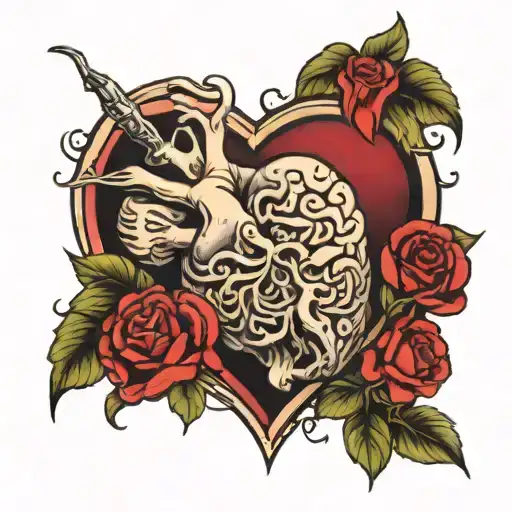 Heart And Brain With Healing Hands