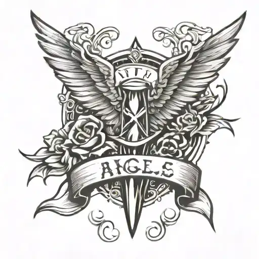 Angles Wings With Rip Date