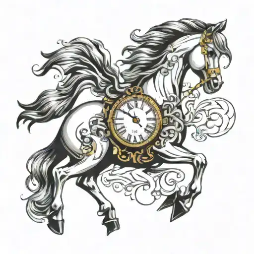 Horse Clock Inside