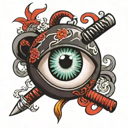 Tanjiro Eye Reflection In A Katana