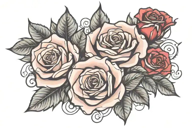 Rose Surrounded Deep Red Heart