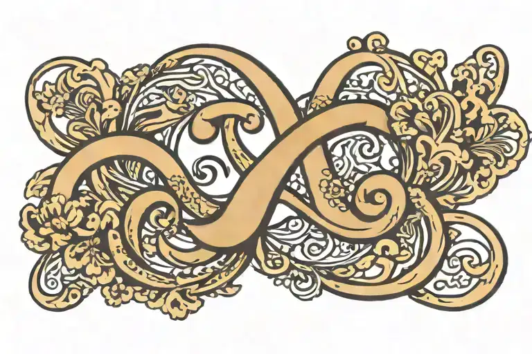 Paw Print Infinity Symbol With Initial T