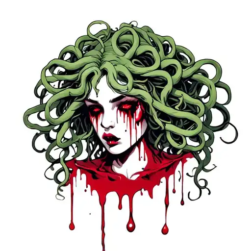 Medusa Crying Blood Tears