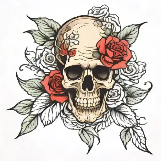 Skull And Roses