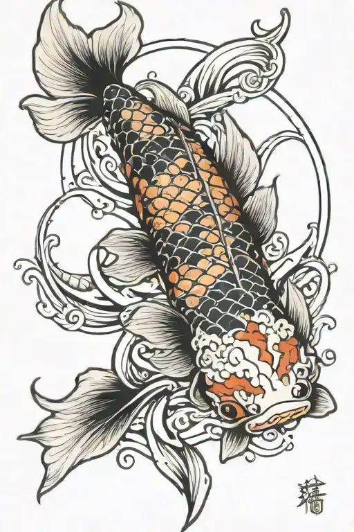 Koi Fish Swimming