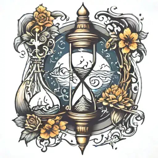 Hourglass With Freediver