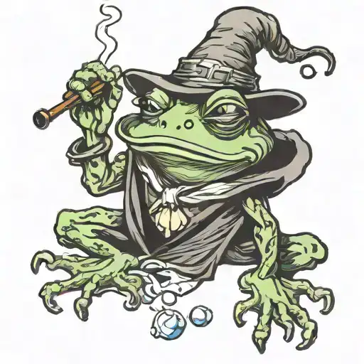 Wizard Frog Smoking
