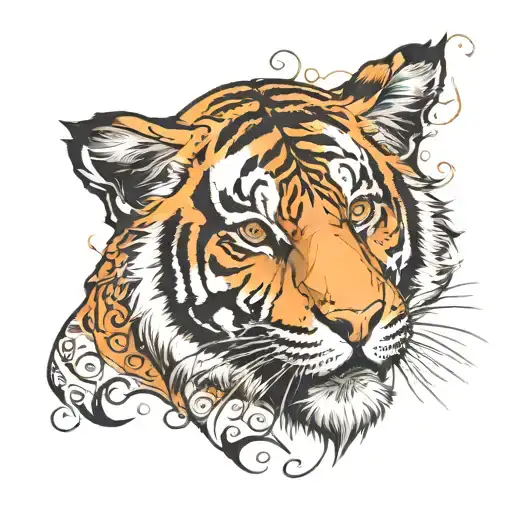 Tiger Gashes With Name Written