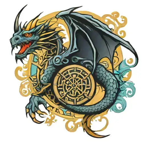 Alchemy Elements Dragon Paganism Inspired