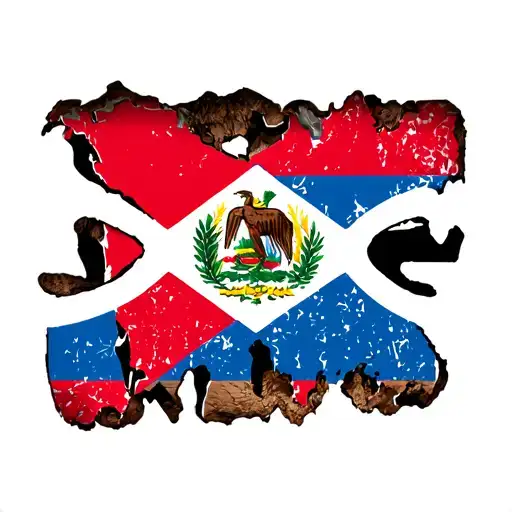 The Word Belize With The Belize Flag Stiched In The Word