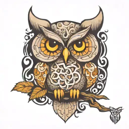 Owl Made Out Of Iva Letters