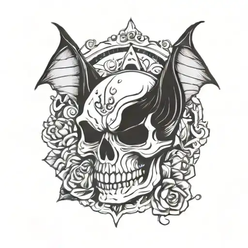 Bat And Skull