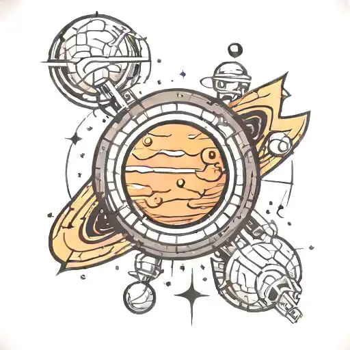 The Planet Mars With A Glow Around It