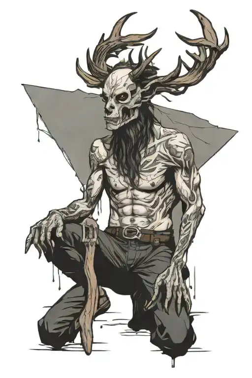 Wendigo Posting For A Portrait