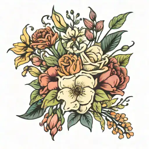 September March June Birth Flower Bouquet