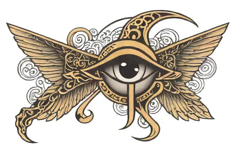 Ankh Symbol With Eye Within