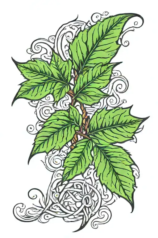 Canabis Leaf Intertwined