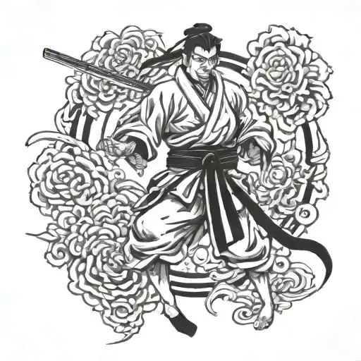 Design A Samurai And Karate Black Belt