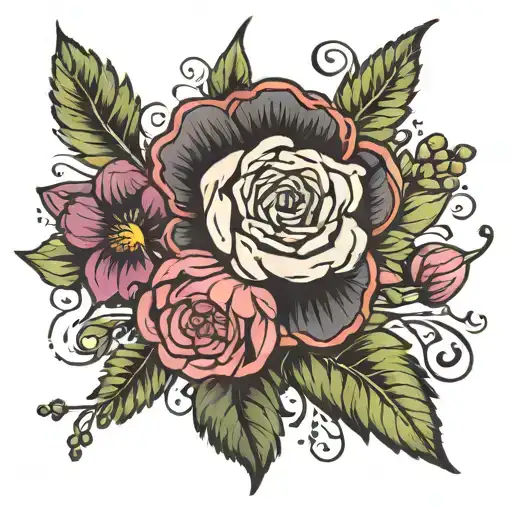 April And July Birth Flower Bouquet