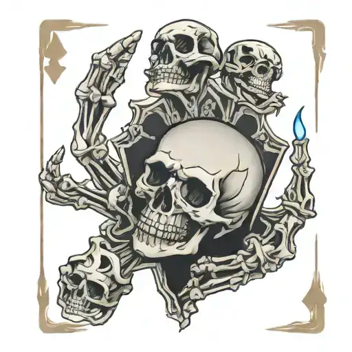 Skeleton Hand Playing Cards