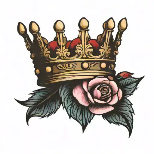 Crown And Flowers