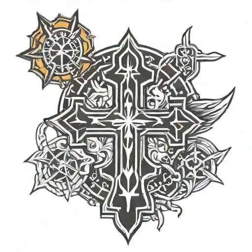 Zia Symbol With Three Crosses