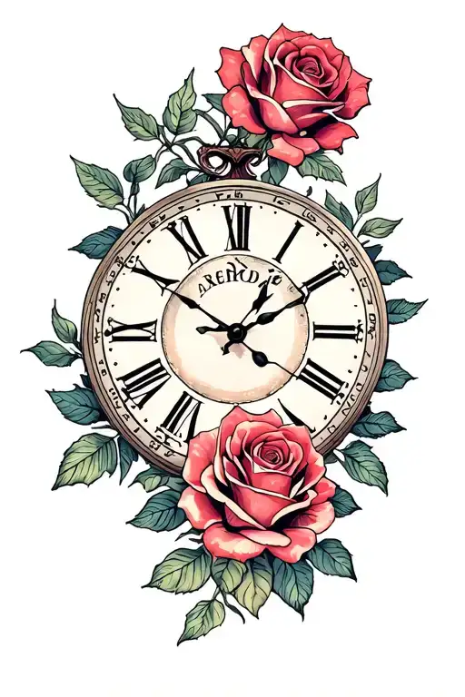 Roses In Clock